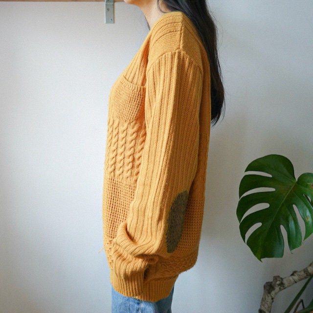 Vintage yellow Pullover Size XXL wool mix