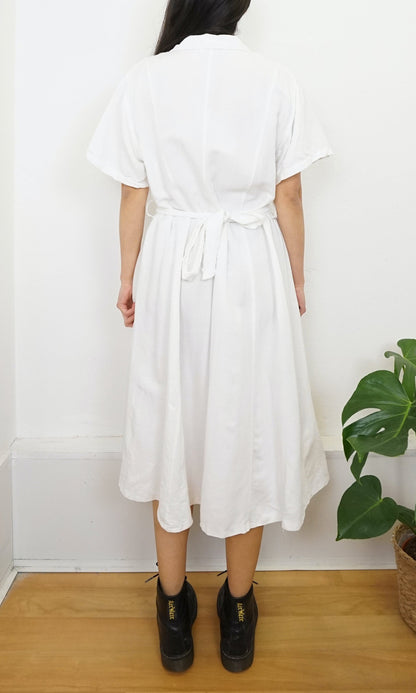 Vintage white Dress size L-XL