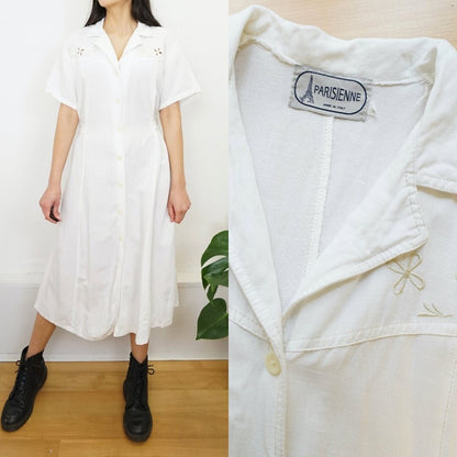 Vintage white Dress size L-XL
