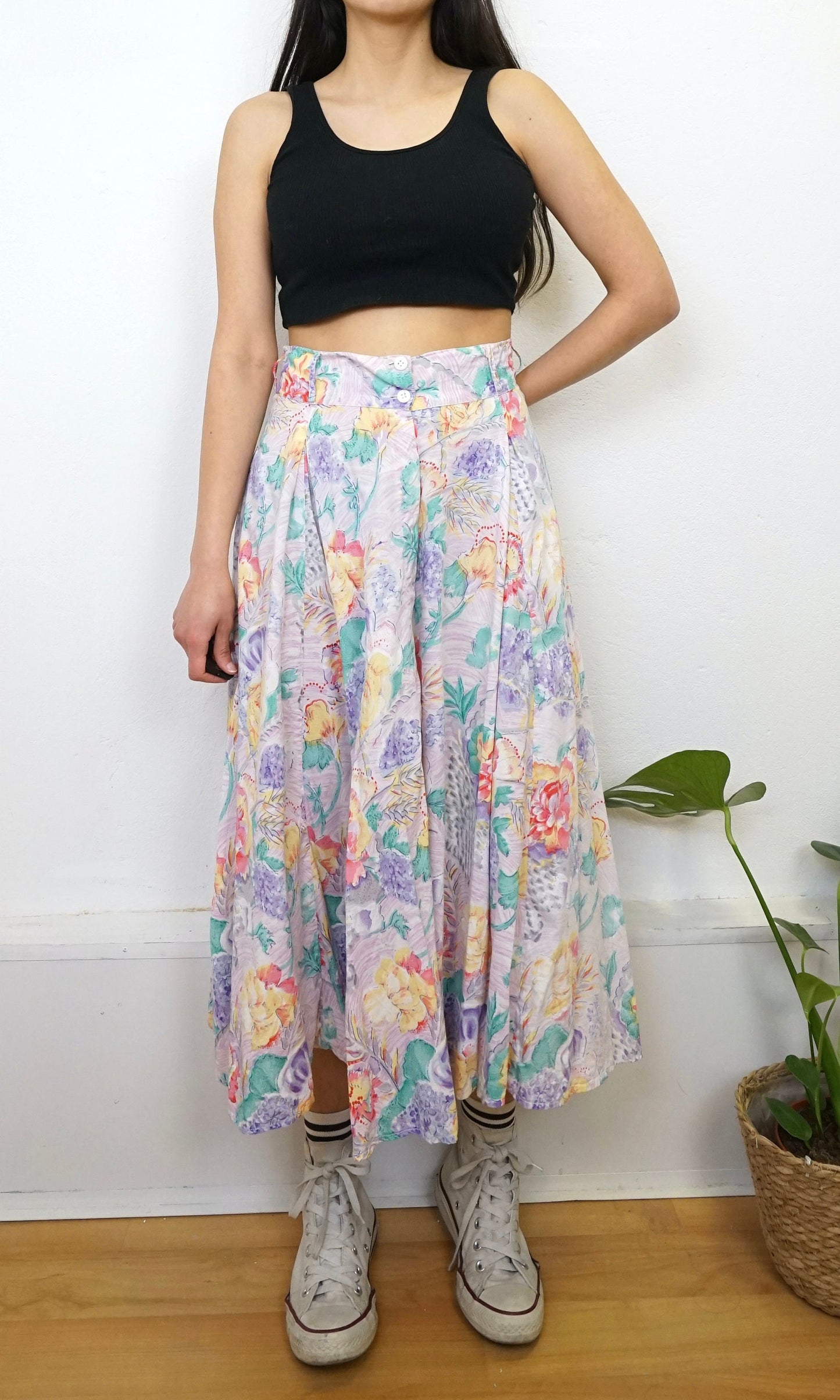 Vintage floral Skirt size L