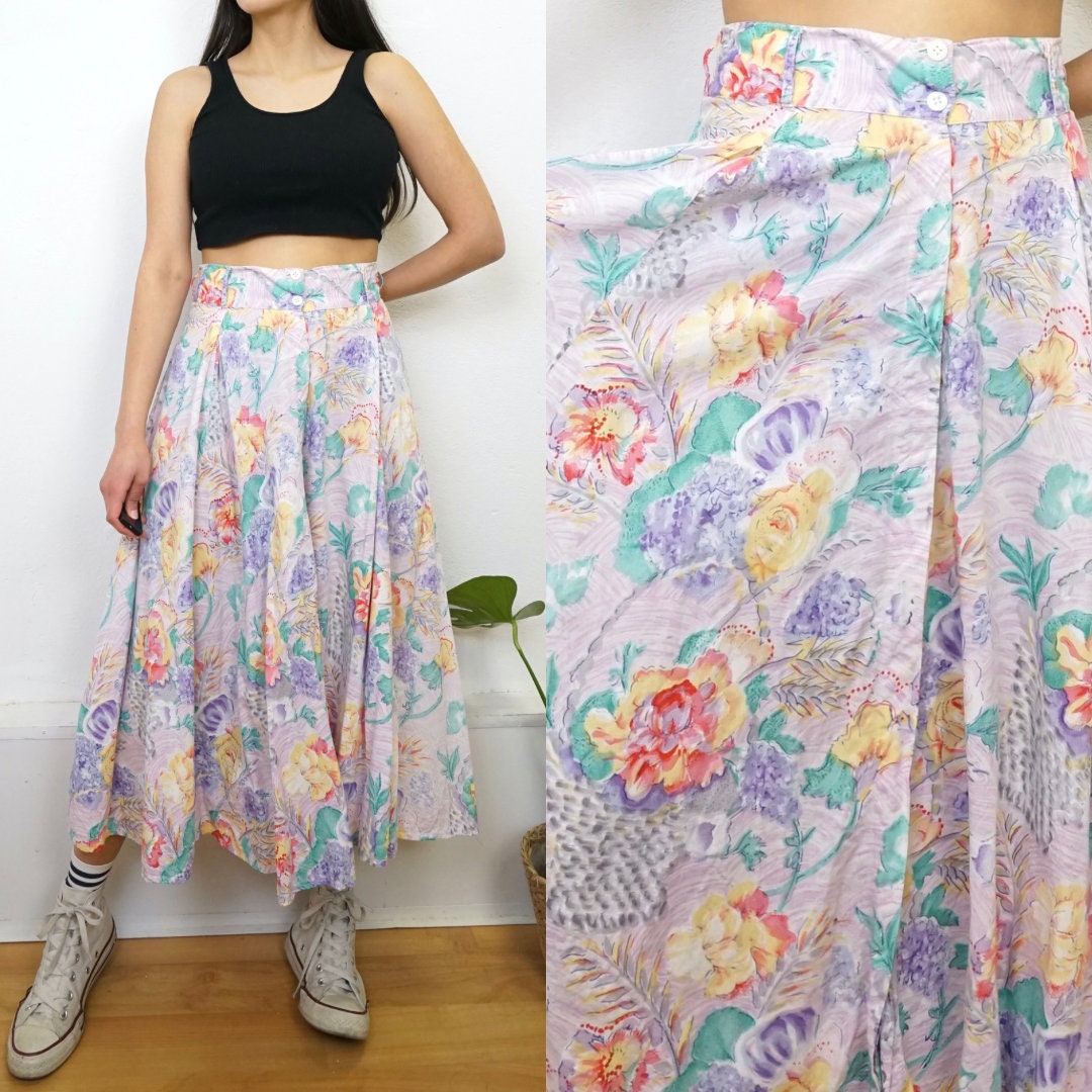 Vintage floral Skirt size L