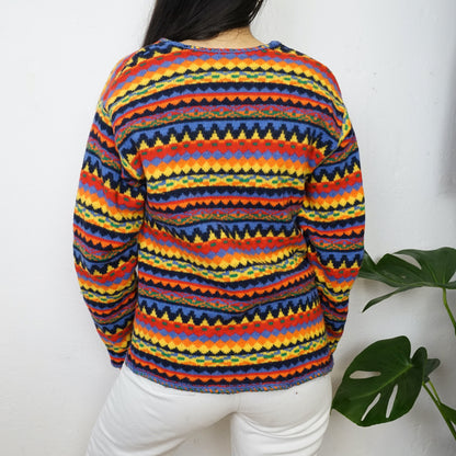 Vintage Benetton colorful Cardigan size S