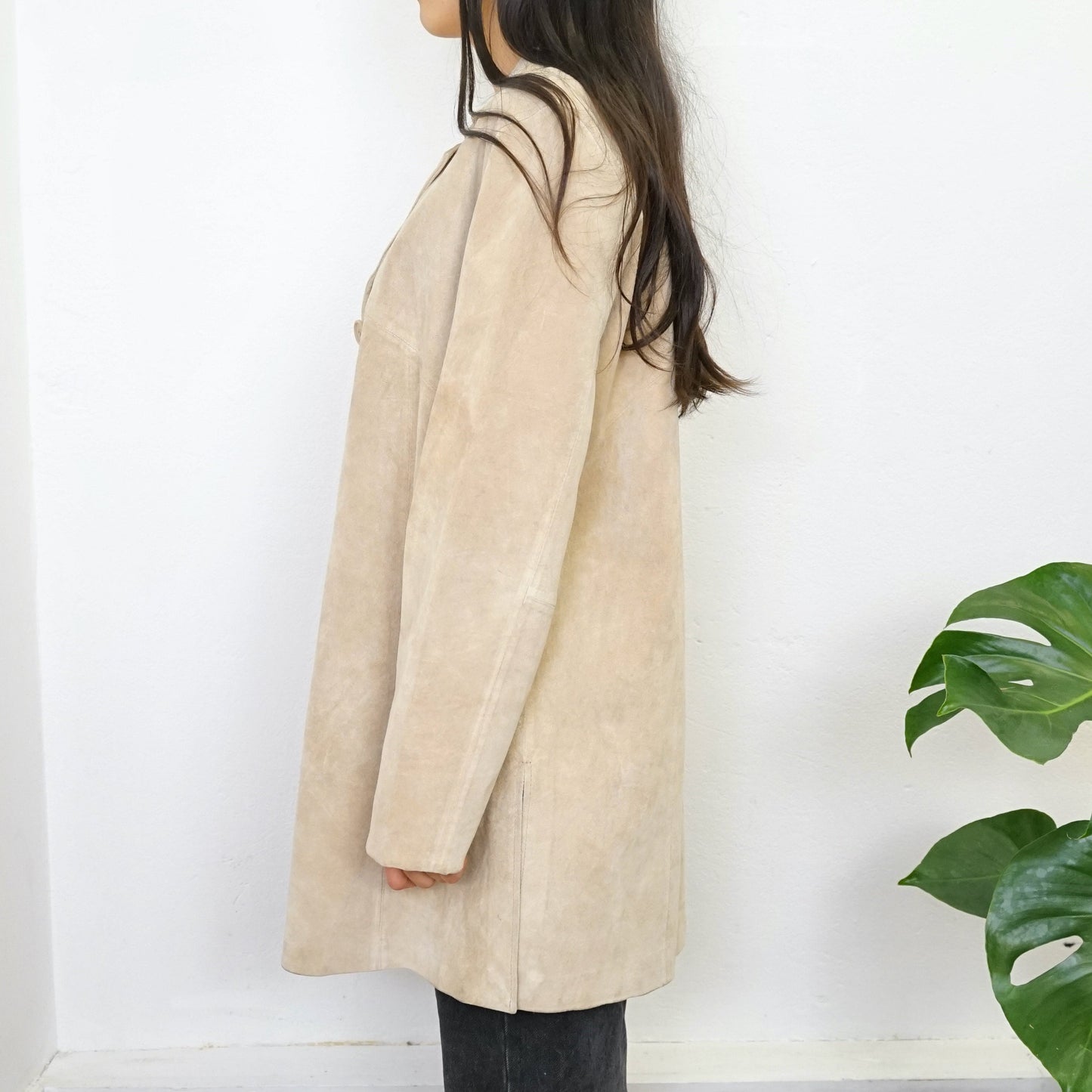 Vintage cream Suede Jacket Size M