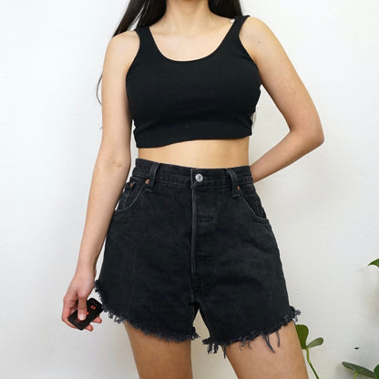 Vintage 501 Levi's denim Shorts Size L black