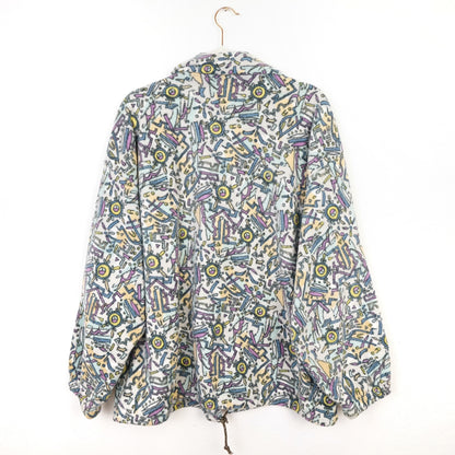 Vintage 80s Fleece Jacket men Size M