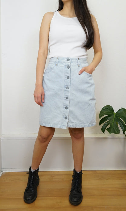 Vintage denim Skirt size S light wash