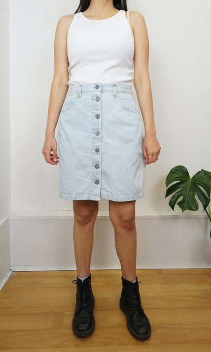 Vintage denim Skirt size S light wash