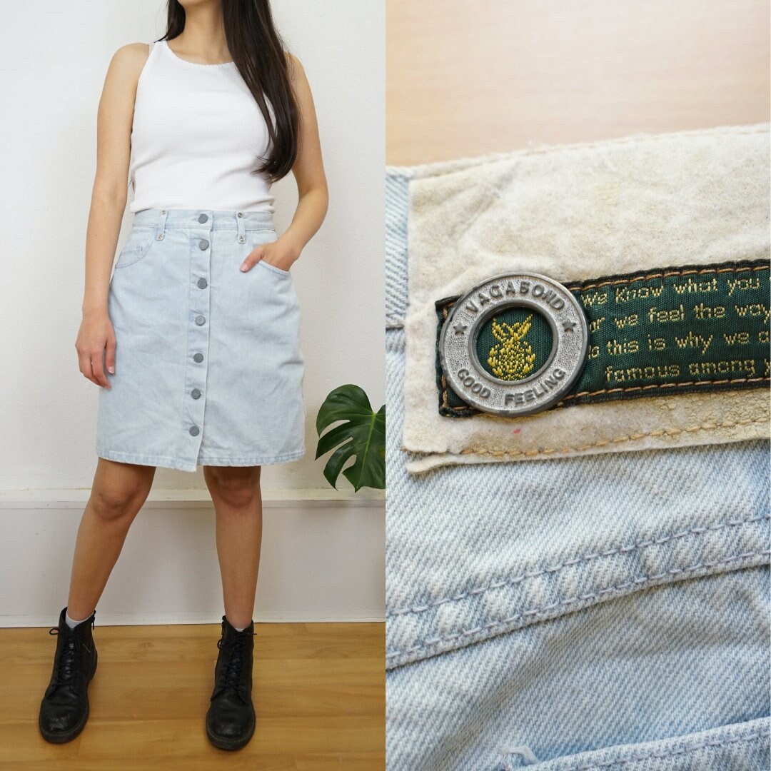 Vintage denim Skirt size S light wash