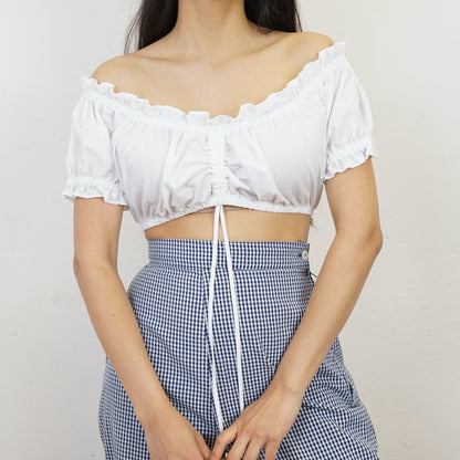 Vintage dirndl Blouse Size S off shoulder