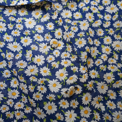 Vintage blue floral Blouse size XS
