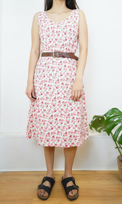 Vintage floral cotton Dress size S