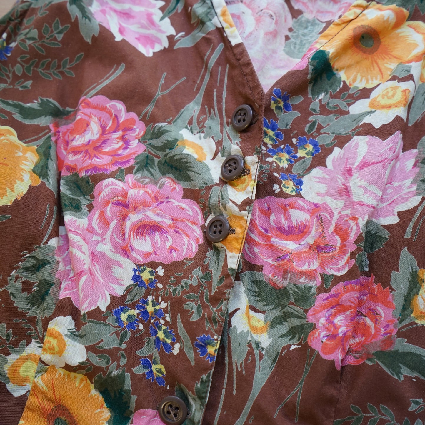Vintage floral Romper size S sleeveless
