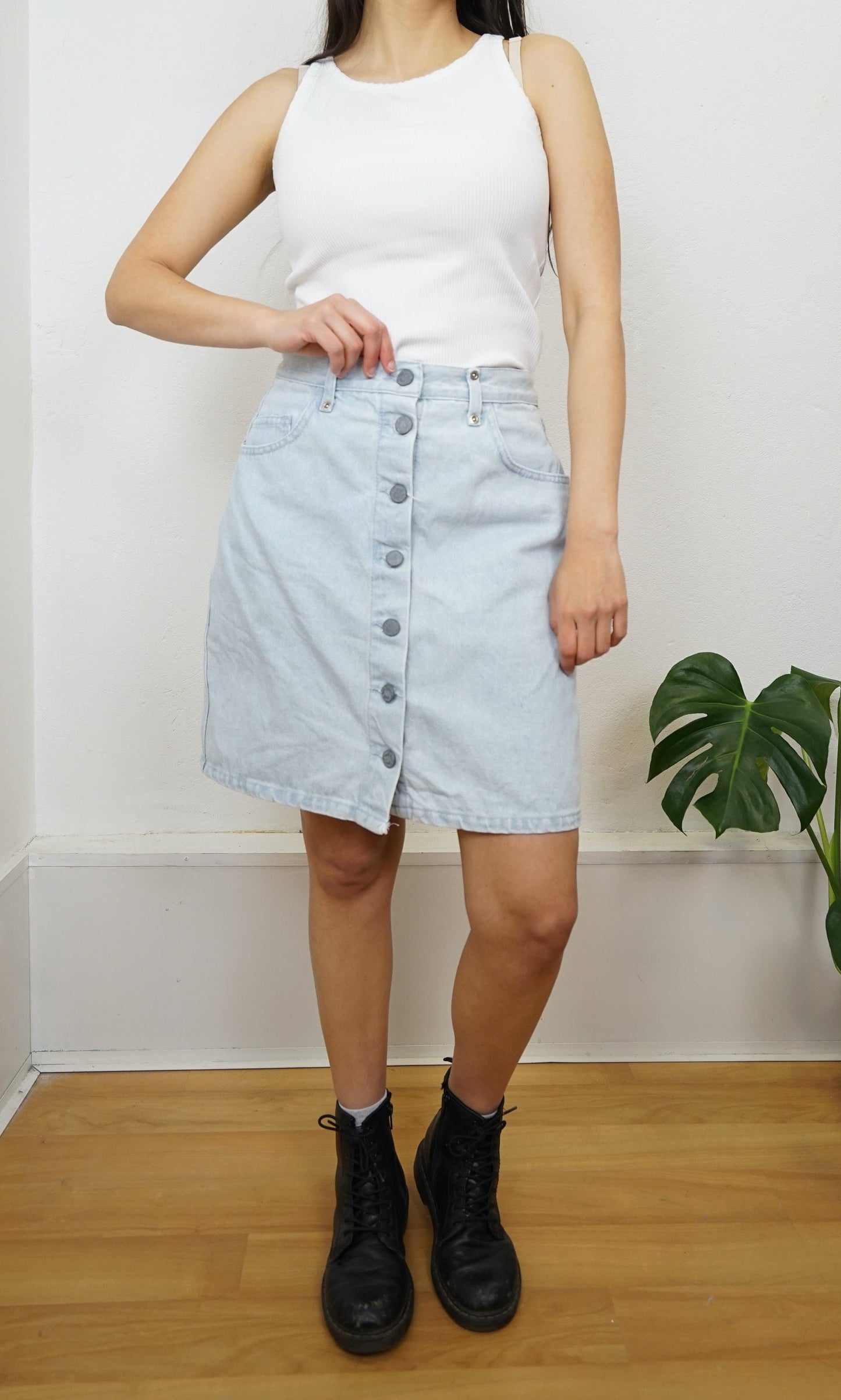 Vintage denim Skirt size S light wash