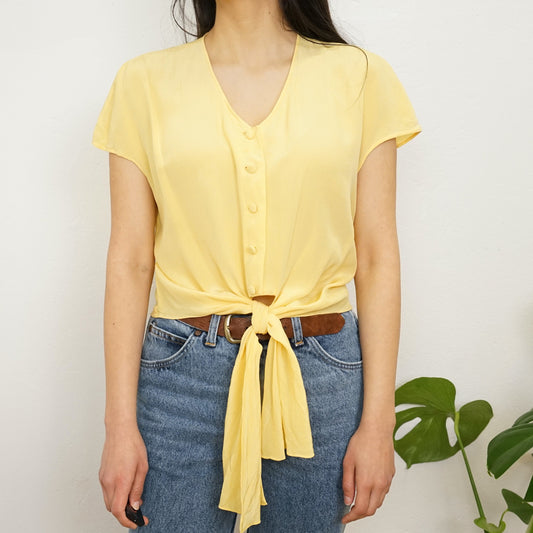 Vintage yellow Blouse size S-M