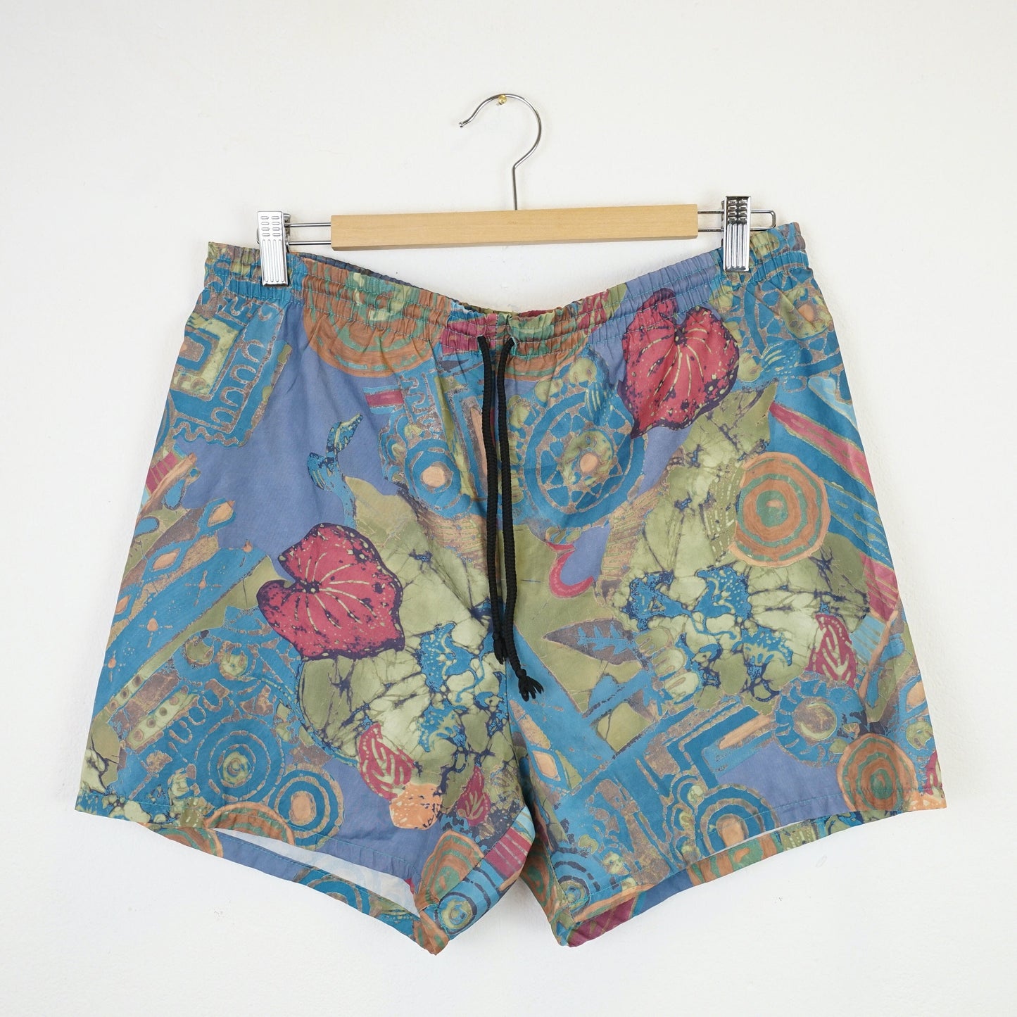 Vintage blue Men Swim Shorts Size L