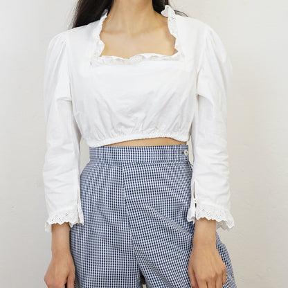Vintage dirndl Blouse Size M