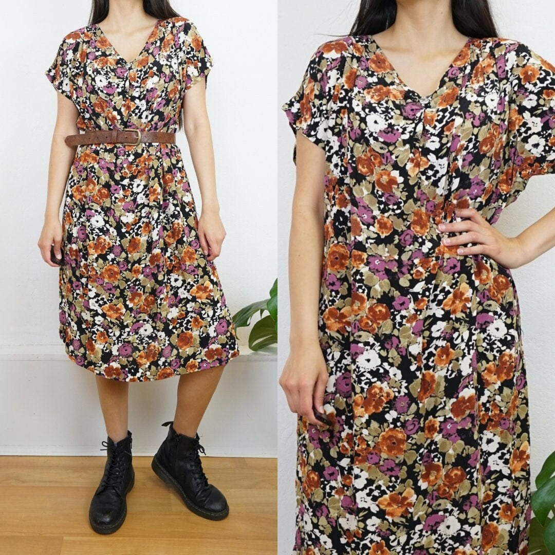 Vintage floral Dress size S colorful