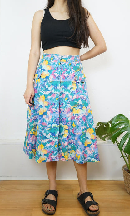 Vintage floral Skirt size L