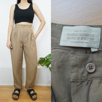 Vintage Benetton Pants size XS linen mix