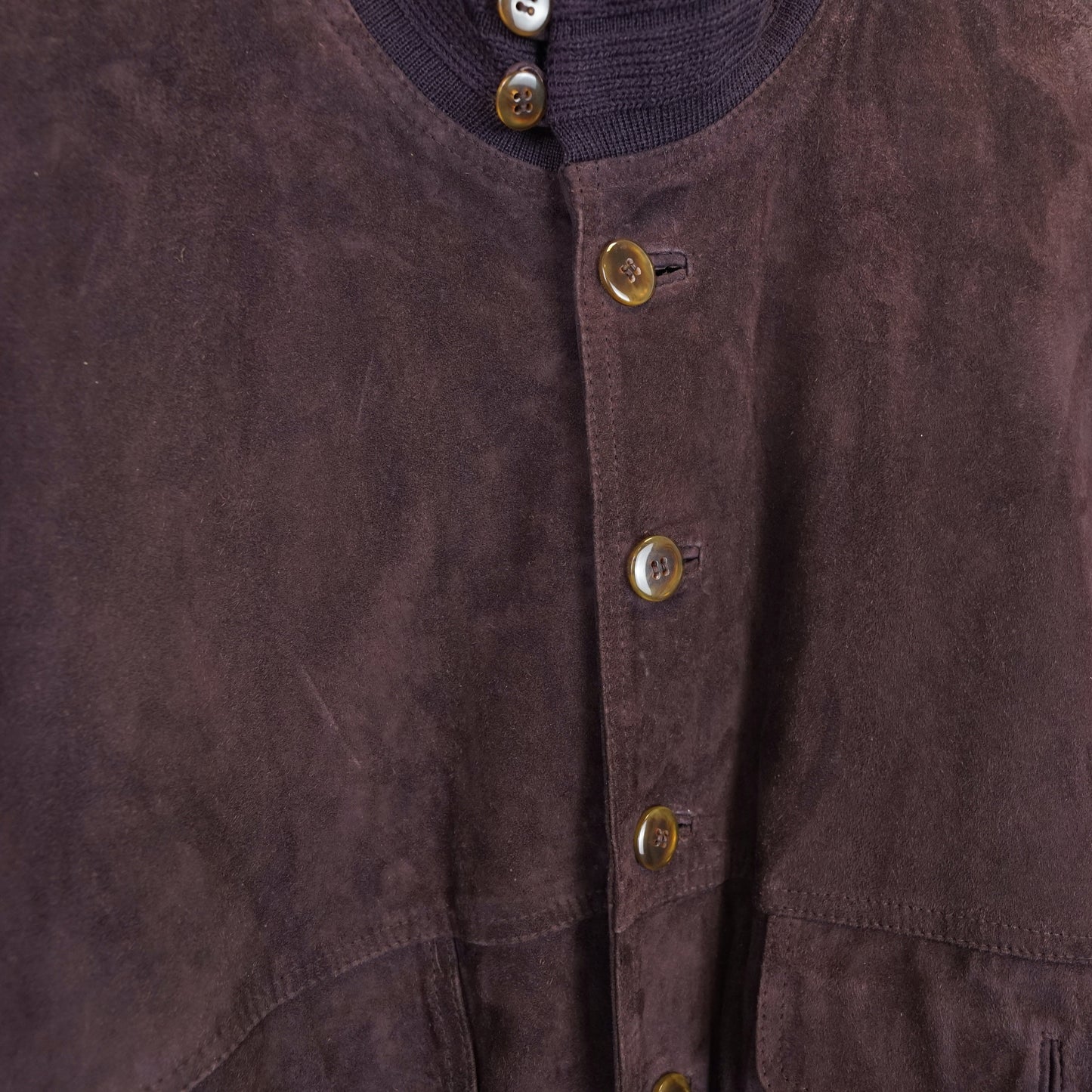 Vintage dark purple Suede Jacket Men Size M