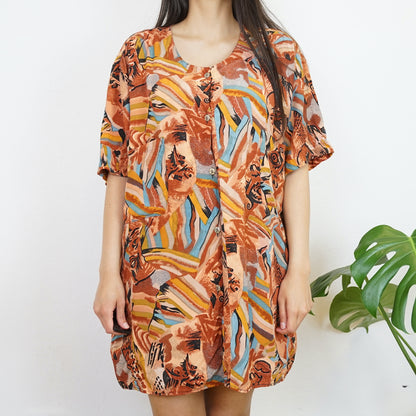 Vintage colorful Blouse size XL