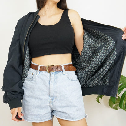 Vintage silk Bomber Jacket Size L unisex