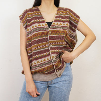 Vintage knit Vest Size L-XL
