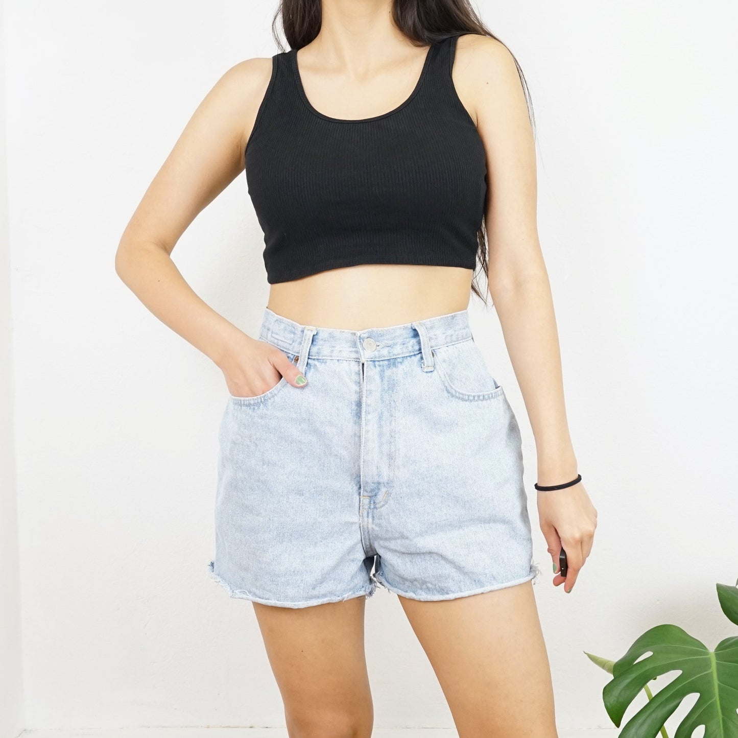 Vintage denim Shorts Size S light blue