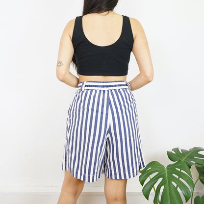 Vintage stripes Shorts Size S-M blue