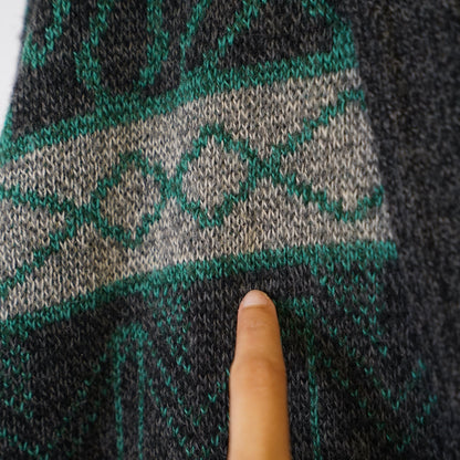 Vintage wool mix cardigan men size L green
