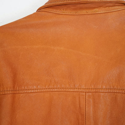 Vintage Leather Jacket Size L orange