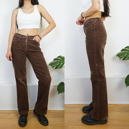 Vintage Corduroy Pants size M mid waist 70s