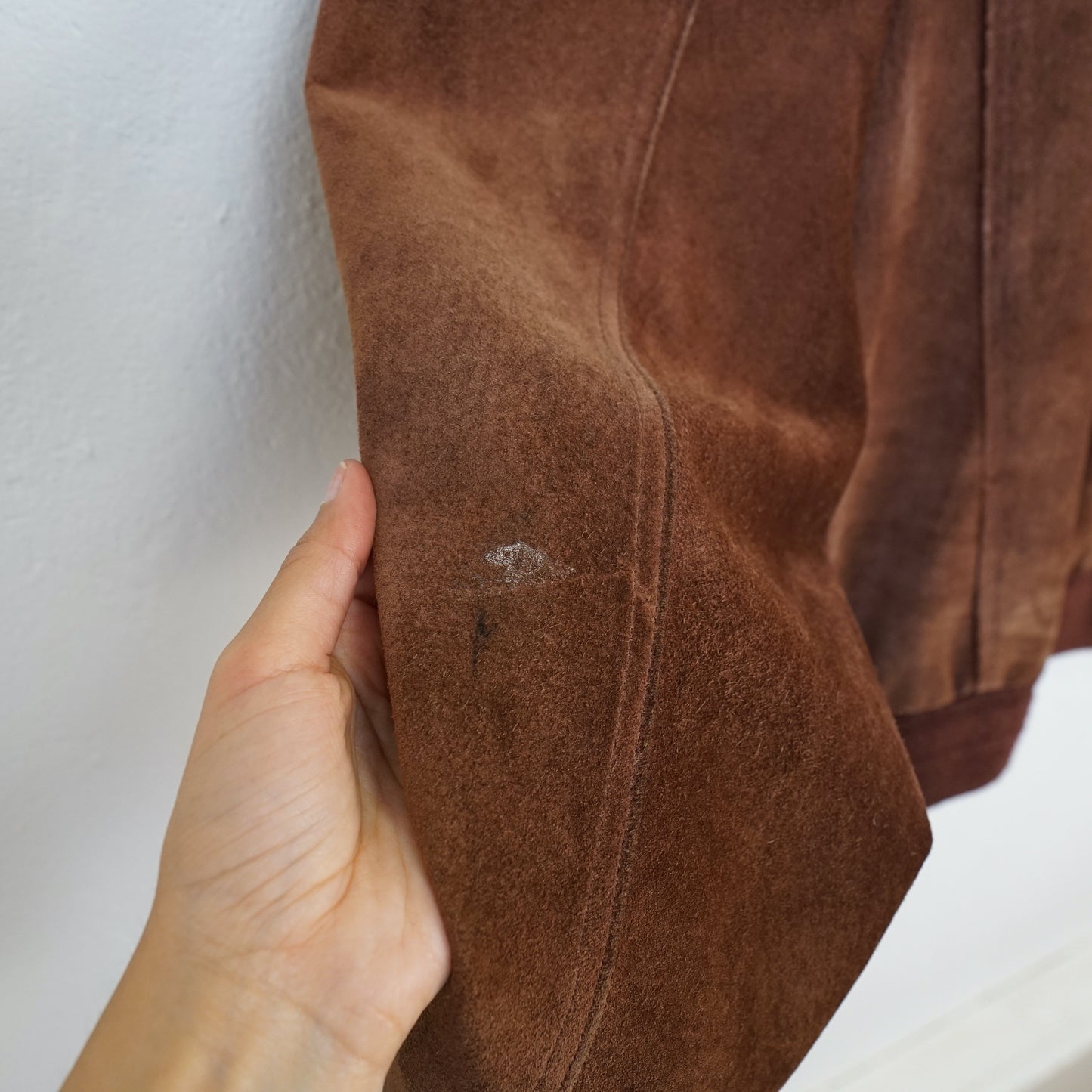Vintage brown Suede Jacket Men Size L