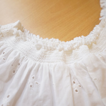 Vintage white Blouse size S summer blouse