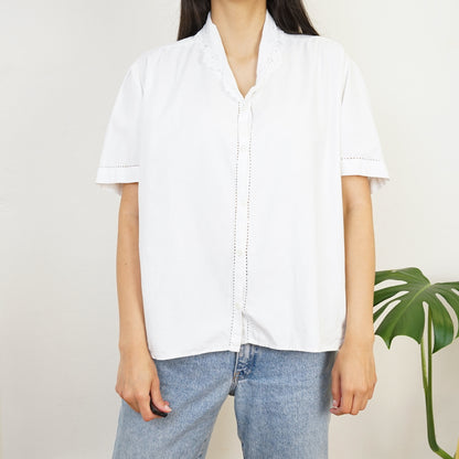 Vintage white Shirt size S short sleeve