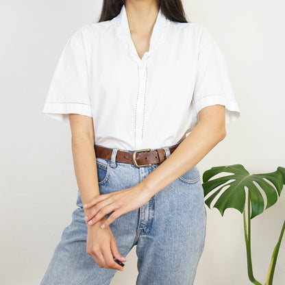 Vintage white Shirt size S short sleeve