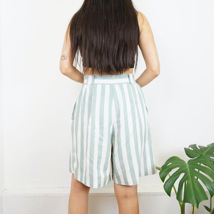Vintage light green white Shorts Size S