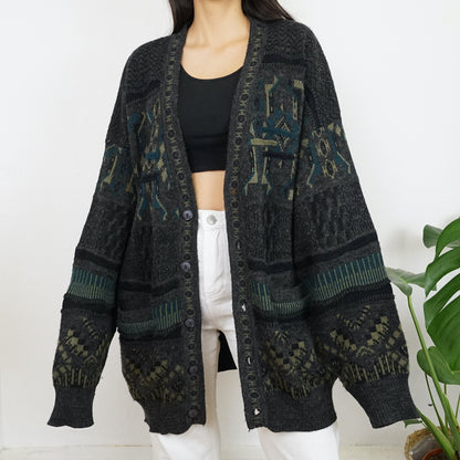 Vintage wool cardigan size XL-XXL
