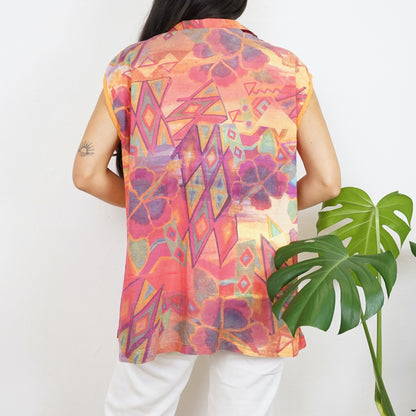 Vintage colorful Blouse size M-L