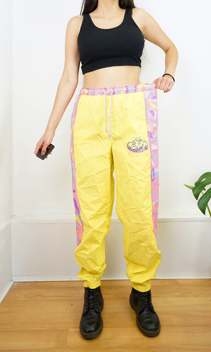 Vintage track pants size S-M yellow