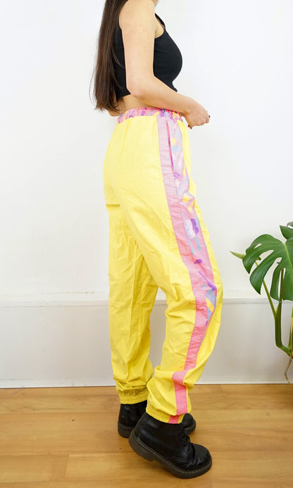Vintage track pants size S-M yellow