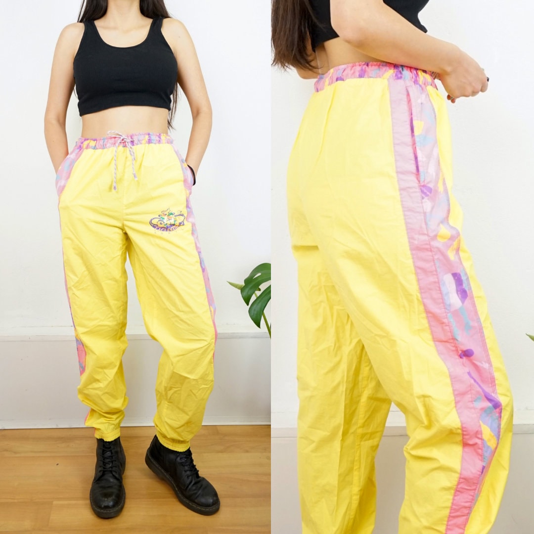Vintage track pants size S-M yellow