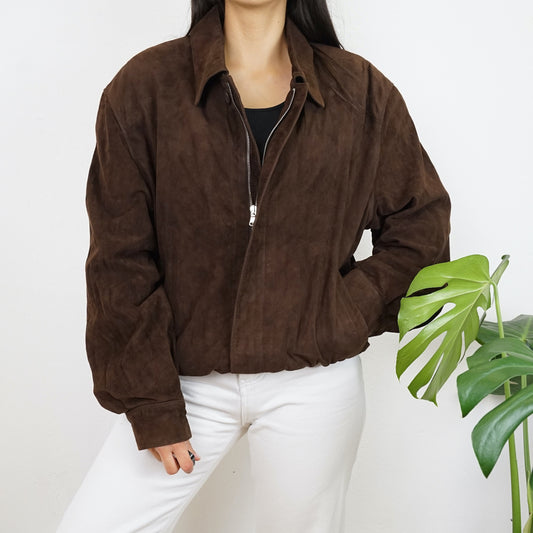 Vintage brown suede jacket Size M-L