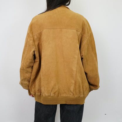 Vintage Suede Jacket Men Size M bomber