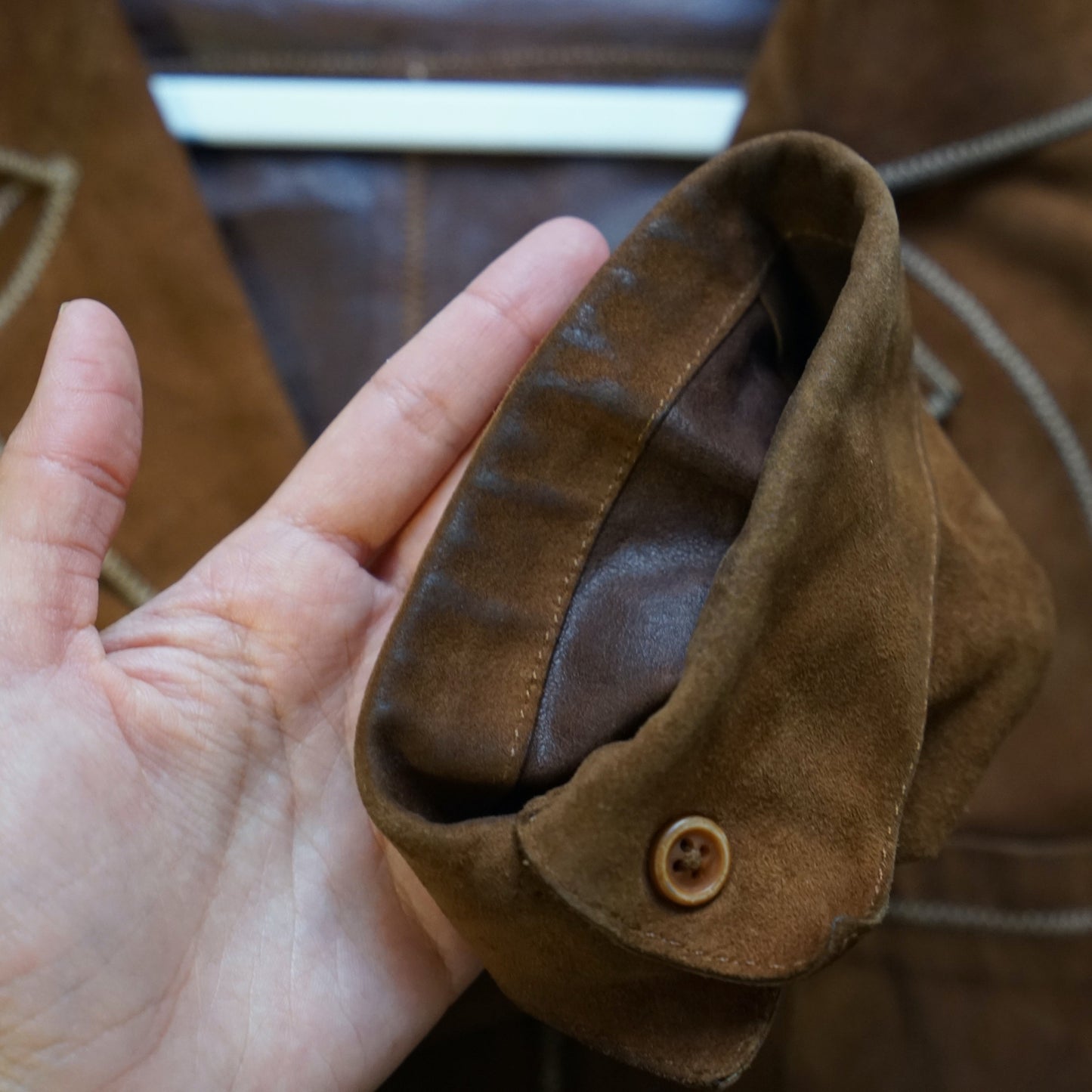 Vintage handmade Leather Jacket Size L-XL