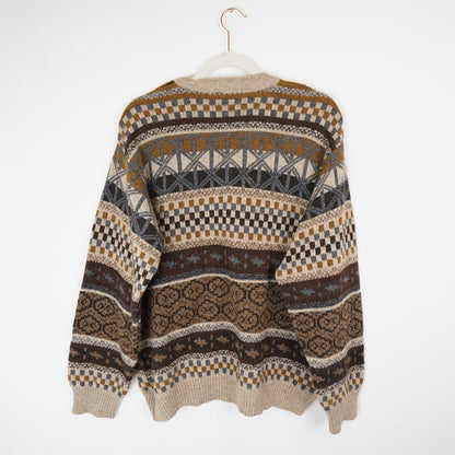 Vintage wool mix Pullover Men Size M v-neck