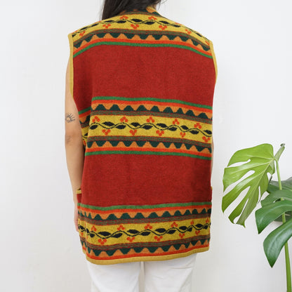 Vintage colorful Vest Size M-L