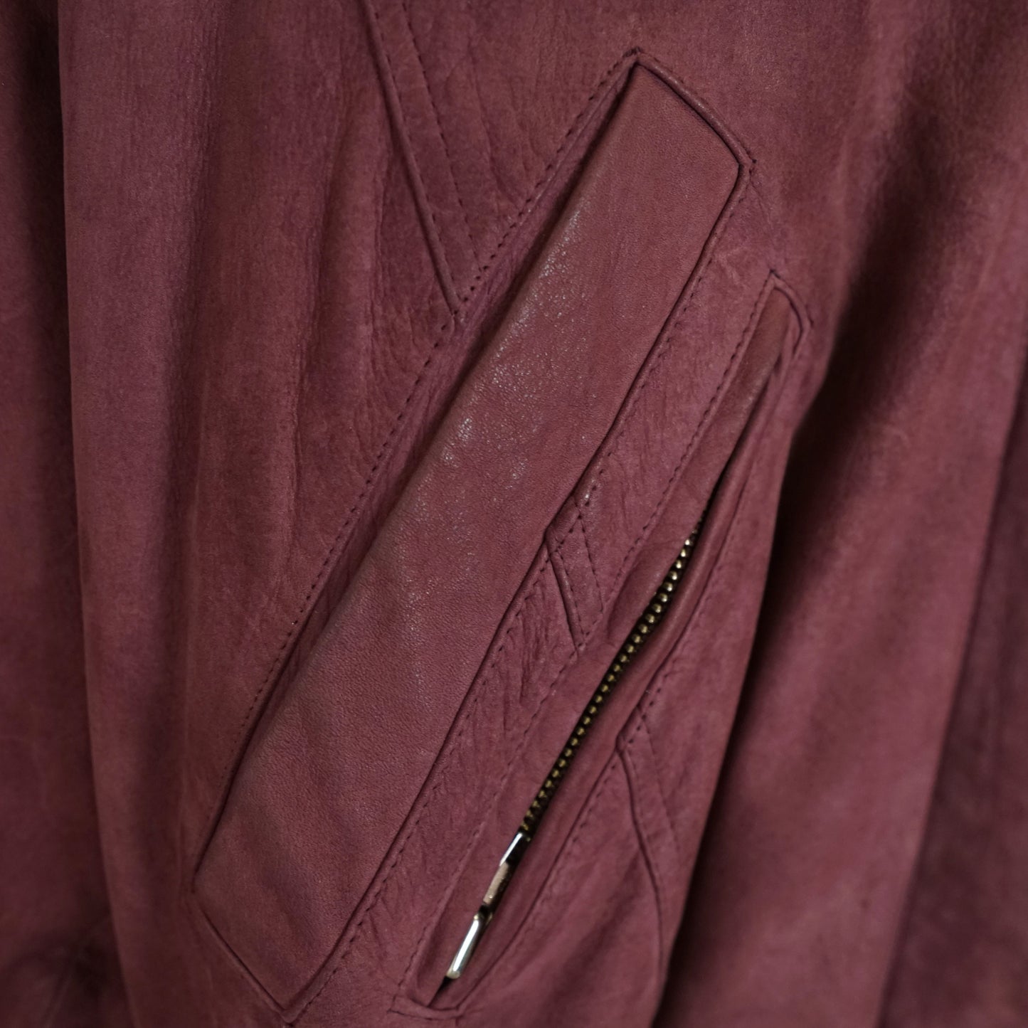 Vintage Leather Jacket Size L purple
