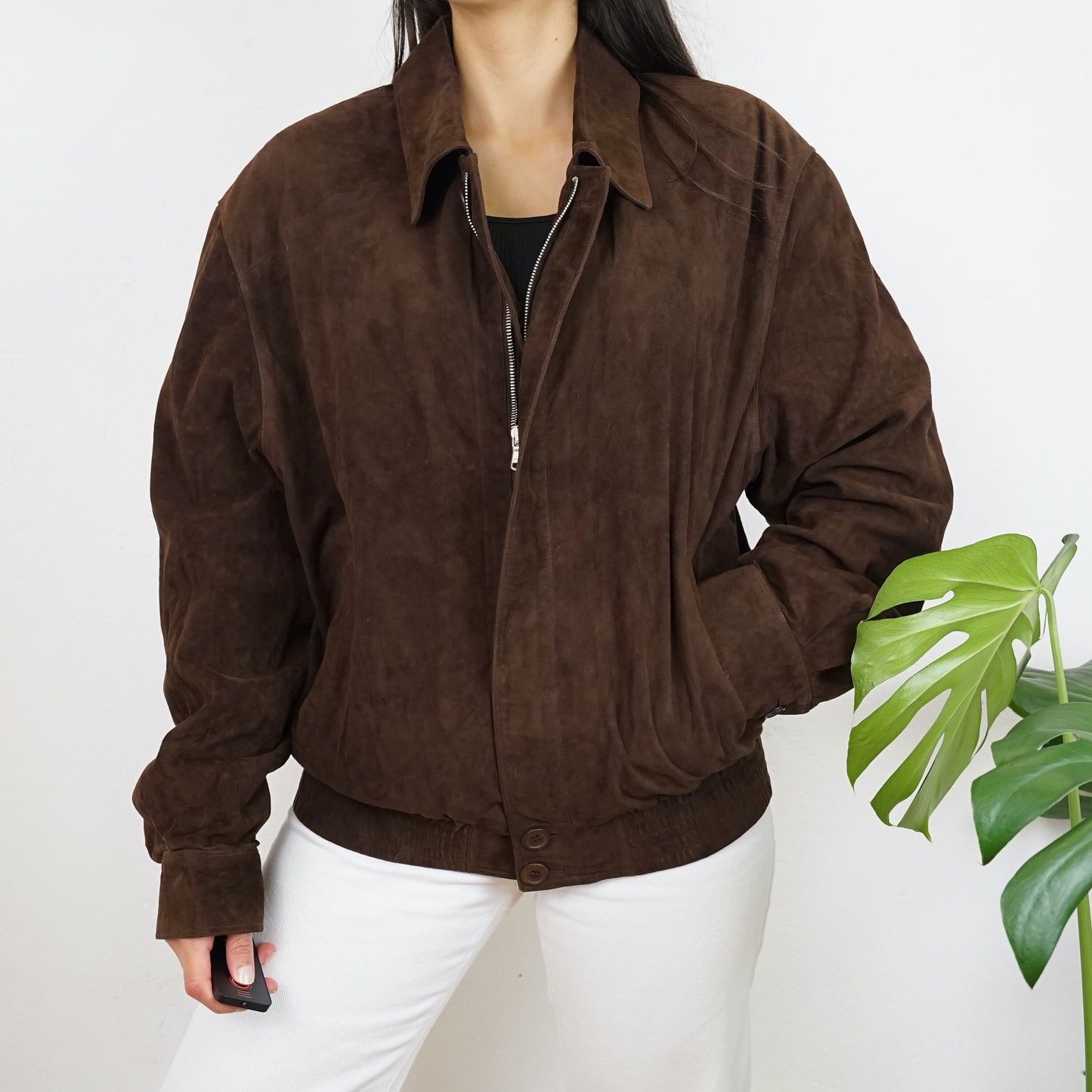 Vintage brown suede jacket Size M-L