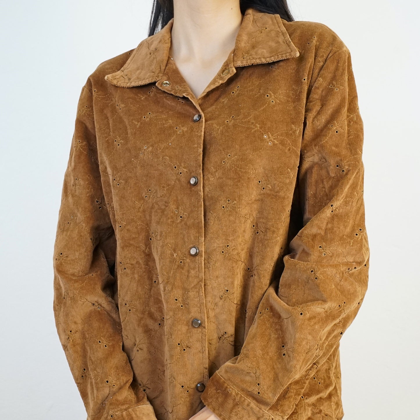 Vintage Corduroy Shirt size L brown
